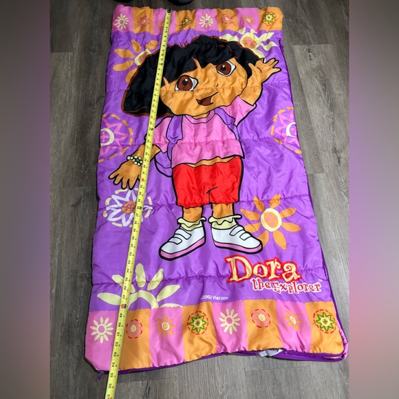 Vintage Dora The Explorer 2002 Viacom Children’s Sleeping Bag Y2K Purple 54”30” - Picture 5 of 6